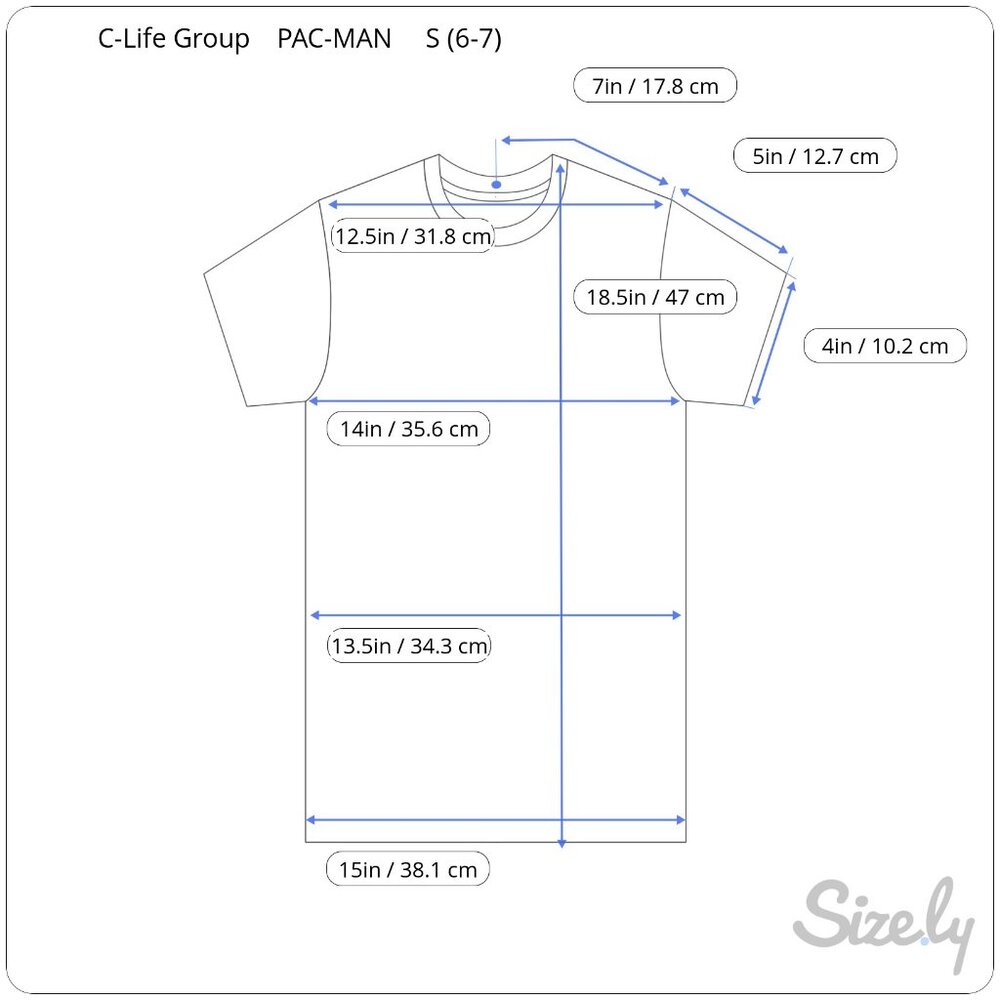 PAC-MAN Basketball Graphic Tee – Size S (6–7) – Retro Gamer Kids Shirt - Picture 16 of 16